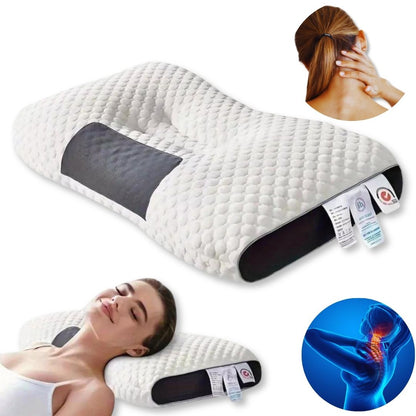 Kit ortopédico: almohada cervical + cojín soporte piernas