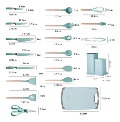 Set utensilios 19 piezas