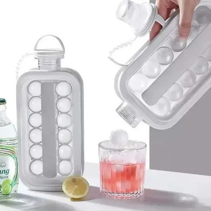 Botella y molde para hielos